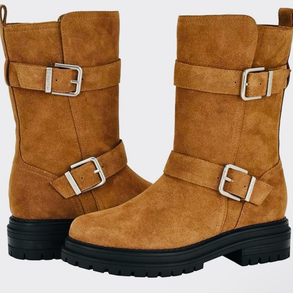 Calvin Klein Suede Boots SZ-9 NIB